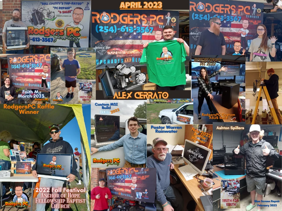 A collection of RodgersPC customers and moments from the local shop