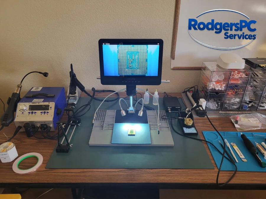 RodgersPC microscope and board-level diagnostic workstation