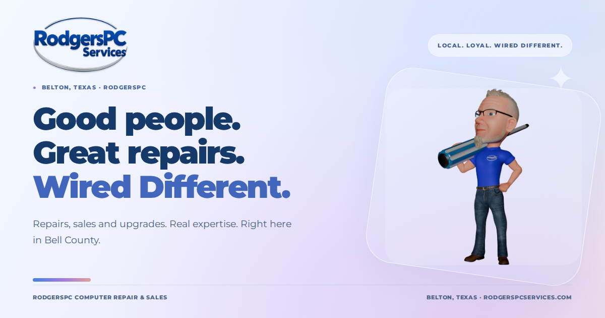 Good people. Great repairs. Wired Different. — RodgersPC