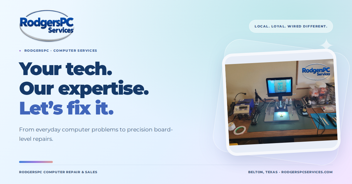 Your tech. Our expertise. Let’s fix it. — RodgersPC
